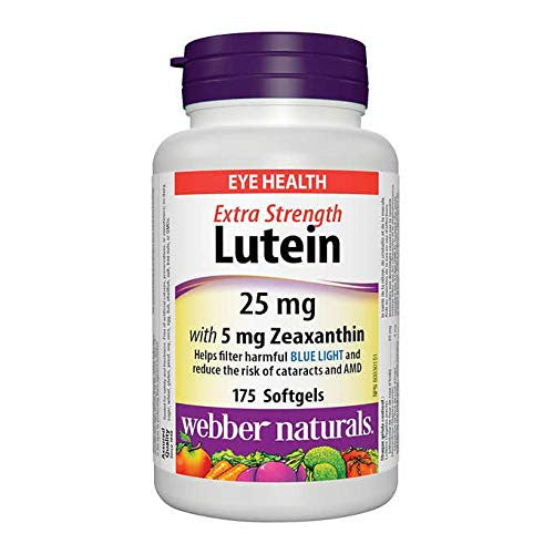 Webber Naturals Lutein 25 mg with Zeaxanthin 5 mg for Eye Health 175 Softgels