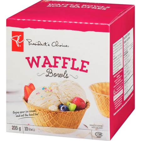 PC ICE Cream Cone Waffle Cone Bowls - (10ct) 205g/7.2 oz {Imported from Canada}