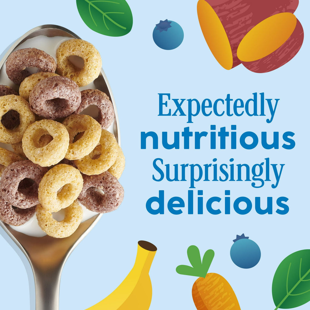 Cheerios Veggie Blends, Blueberry Banana Cereal, 300g/10.5 oz