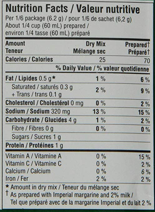 Knorr Pasta Sauce Mix, Creamy Garlic, 37g/1.3 oz., {Imported from Canada}