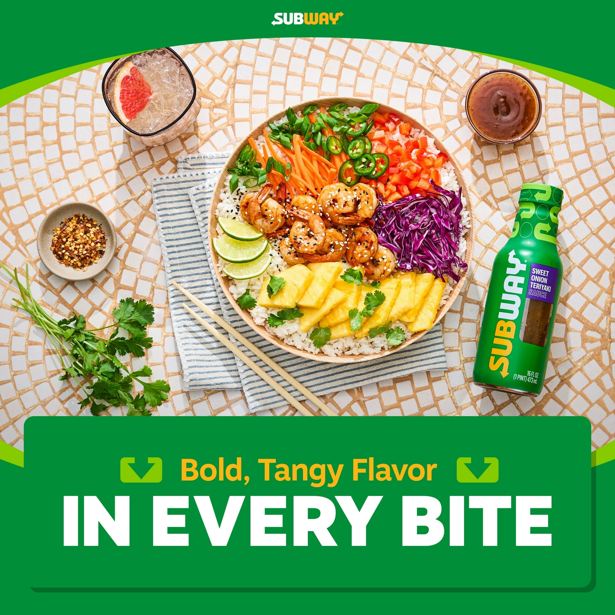 Subway Sweet Onion Teriyaki Sauce, 473ml/16.5 fl. oz. Bottle