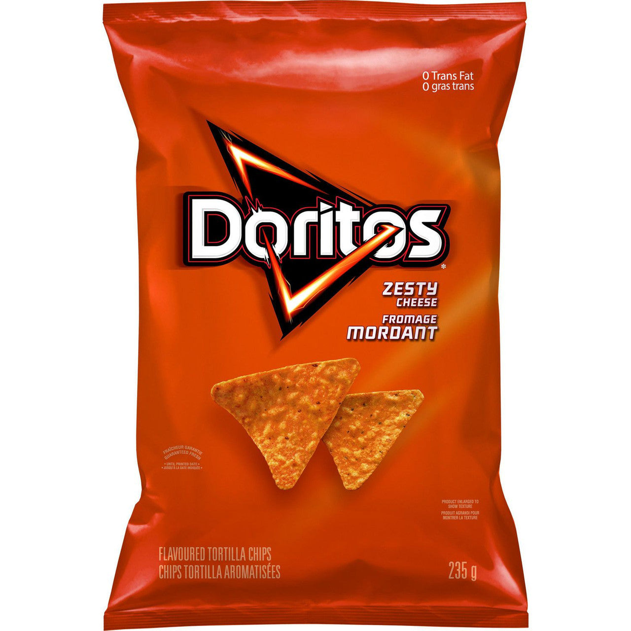 Doritos Zesty Cheese Tortilla Chips, 235g/8.3 oz., Bag, {Imported from Canada}