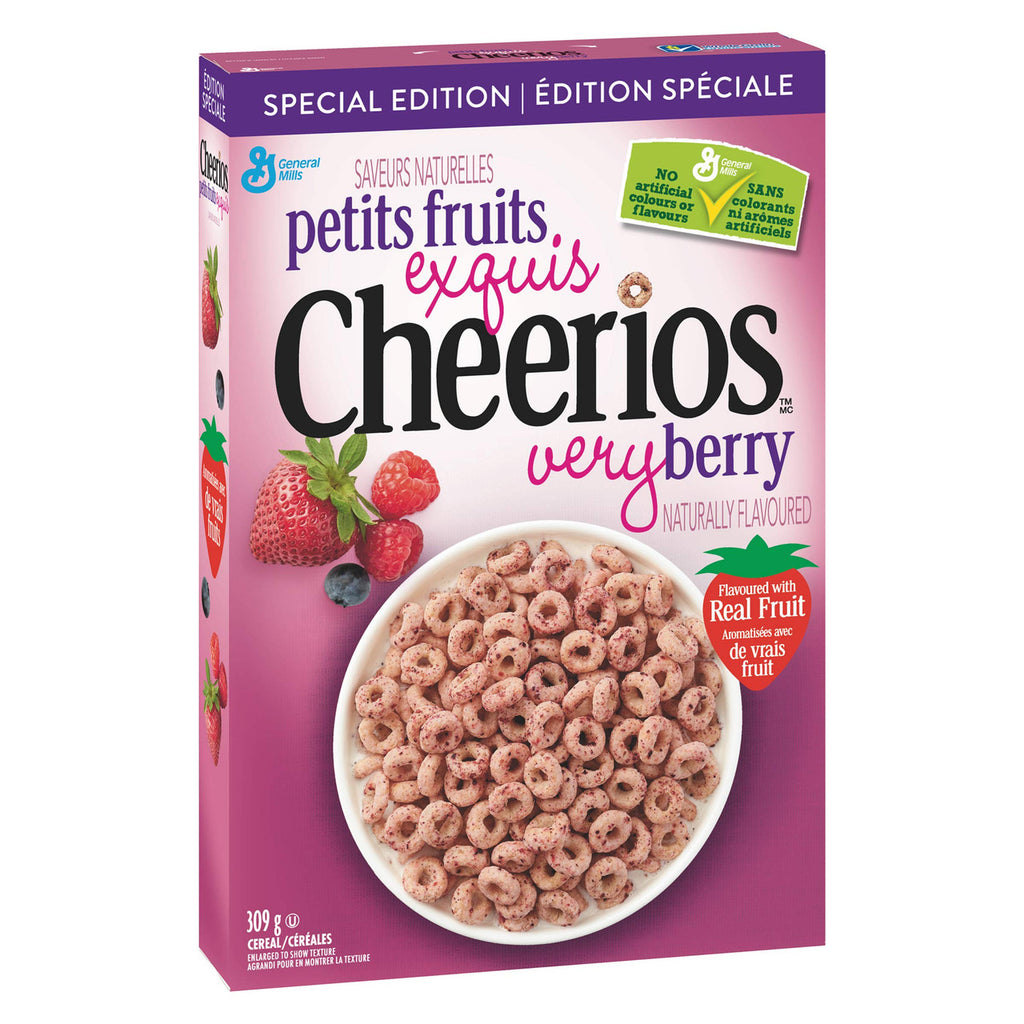 CHEERIOS Very Berry Naturally Flavored Cereal Special Edition, 309g/11oz. (Imported from Canada)