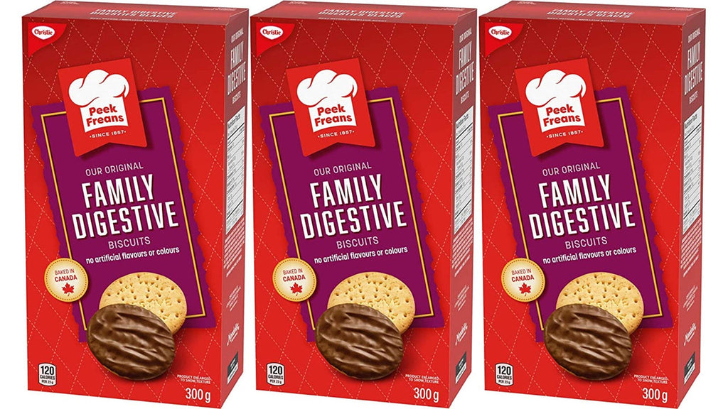 Christie Peek Frean Family Digestive cookies, 300g/10.6 oz, (Pack of 3) {Imported from Canada}