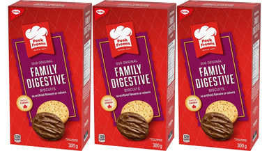 Christie Peek Frean Family Digestive cookies, 300g/10.6 oz, (Pack of 3) {Imported from Canada}