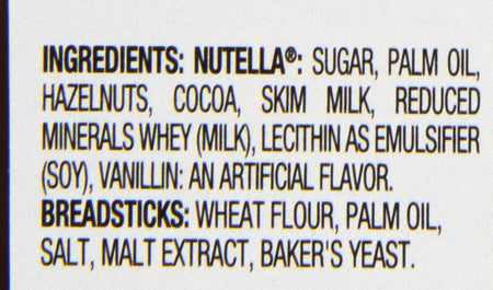 Nutella and Go Snack Packs, Chocolate Hazelnut Spread with Breadsticks, 24ct, 52g/1.8 oz per pack, {Imported from Canada}