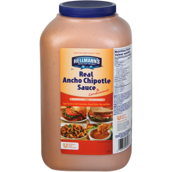 Hellmanns Ancho Chipotle Sauce, 1 Gallon/3.78 litre, {Imported from Canada}