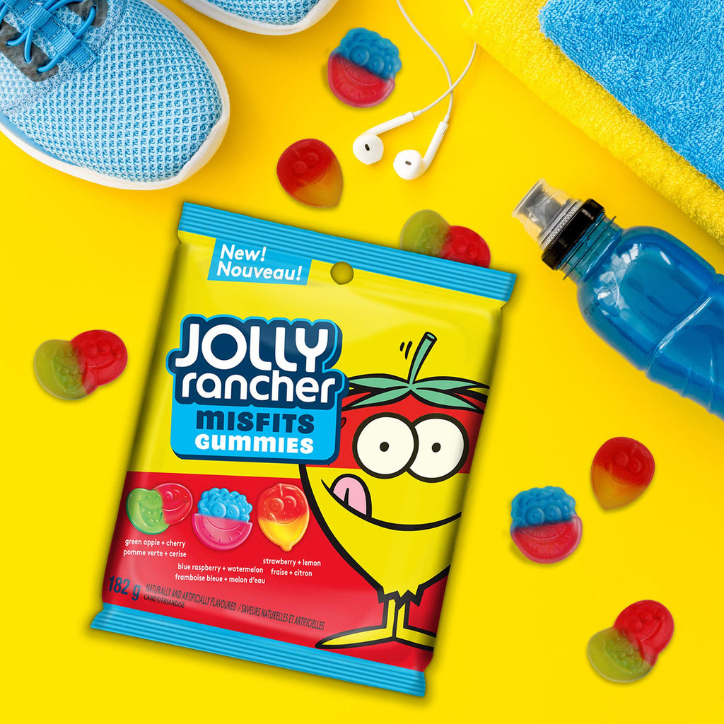 Jolly Rancher Misfit Assorted Original Gummies, 182g/6.4oz 10ct  (Imported from Canada)