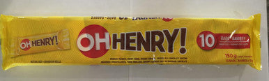 Oh Henry! Chocolate Bars (10 mini bars) 150g/5.3 oz. {Imported from Canada}