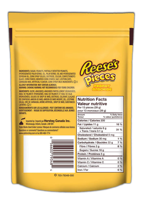 Reese's Pieces Peanut Candy 200g/7.05oz. (Imported from Canada)