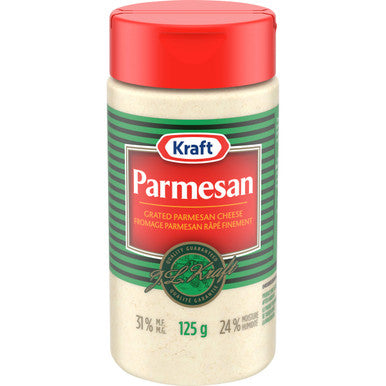 KRAFT Grated Parmesan Cheese Shaker, 125g/4.4 oz., {Imported from Canada}