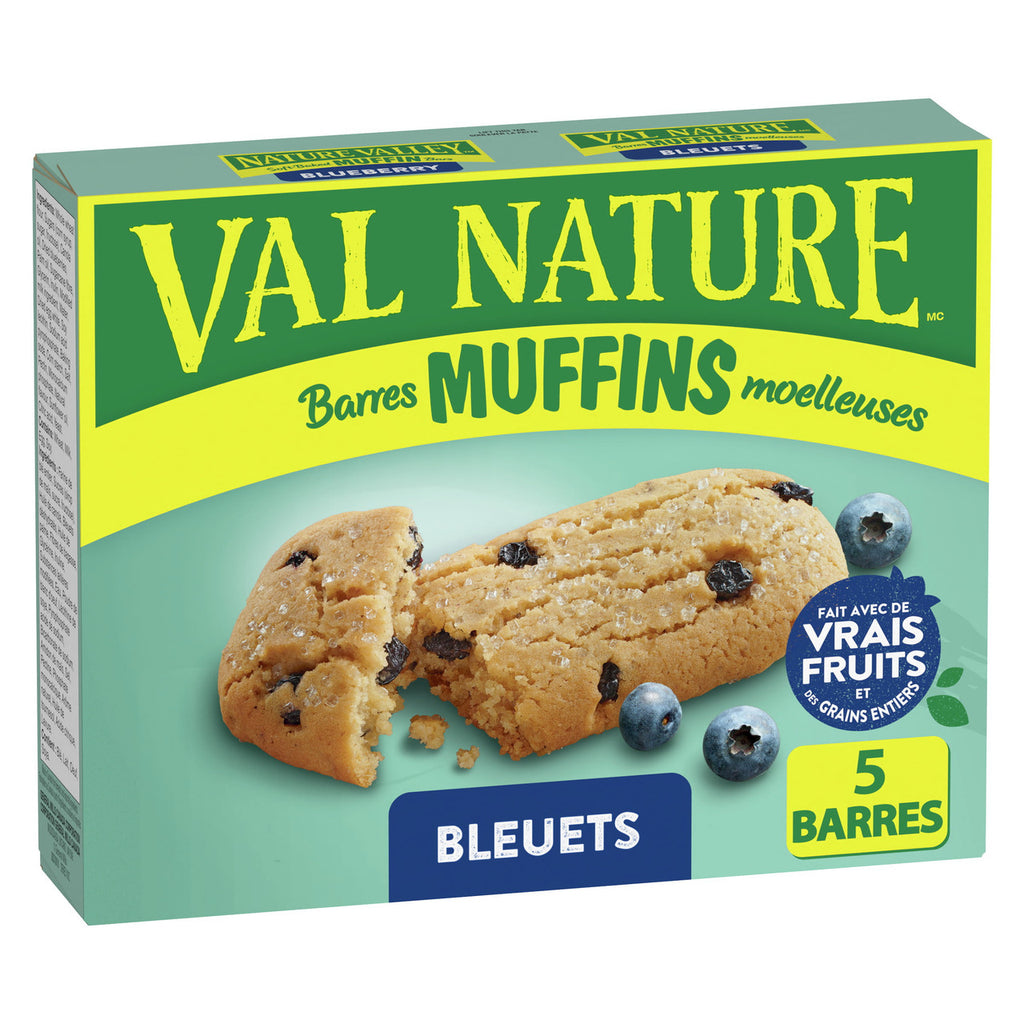 Nature Valley Soft-Baked Blueberry Muffin Bars, 5 Bars, 175g/6 oz. Box {Imported from Canada}