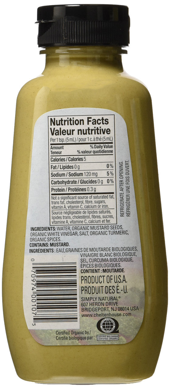 Simply Natural Organic Dijon Mustard, 330ml/11.15 Oz{Imported from Canada}