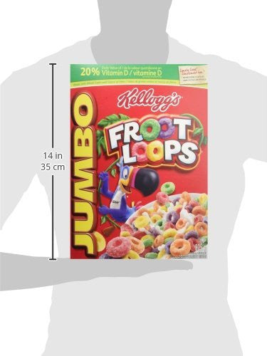 Kelloggs Froot Loops Cereal, Jumbo Size - 825 g