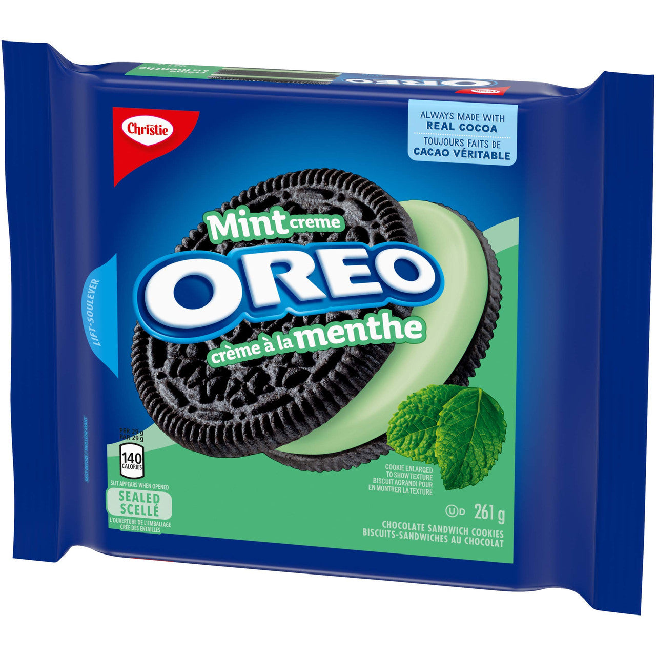 Oreo Mint Creme Chocolate Cookies, 261g/9.2 oz, Bag {Imported from Canada}