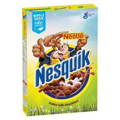 Nesquik Whole Grain Chocolatey Cereal, 340g/12oz.,  {Imported from Canada}