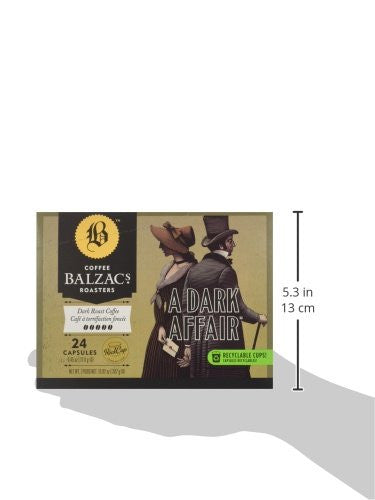 Balzac's Coffee Roasters A Dark Affair Coffee, 24ct {Imported from Canada}