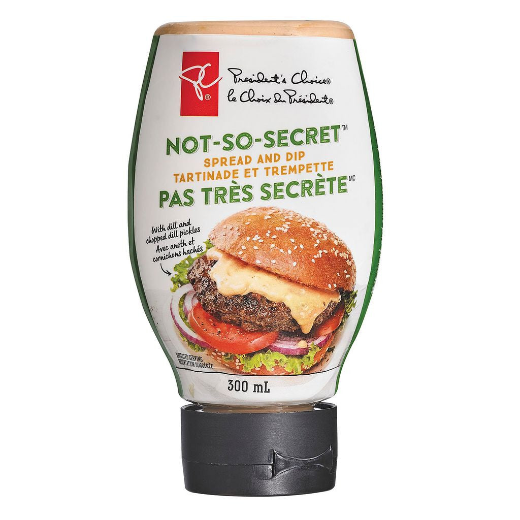 President's Choice Not-So-Secret Spread and Dip, 300ml/10.1 fl. oz., (2 Pack) {Imported from Canada}