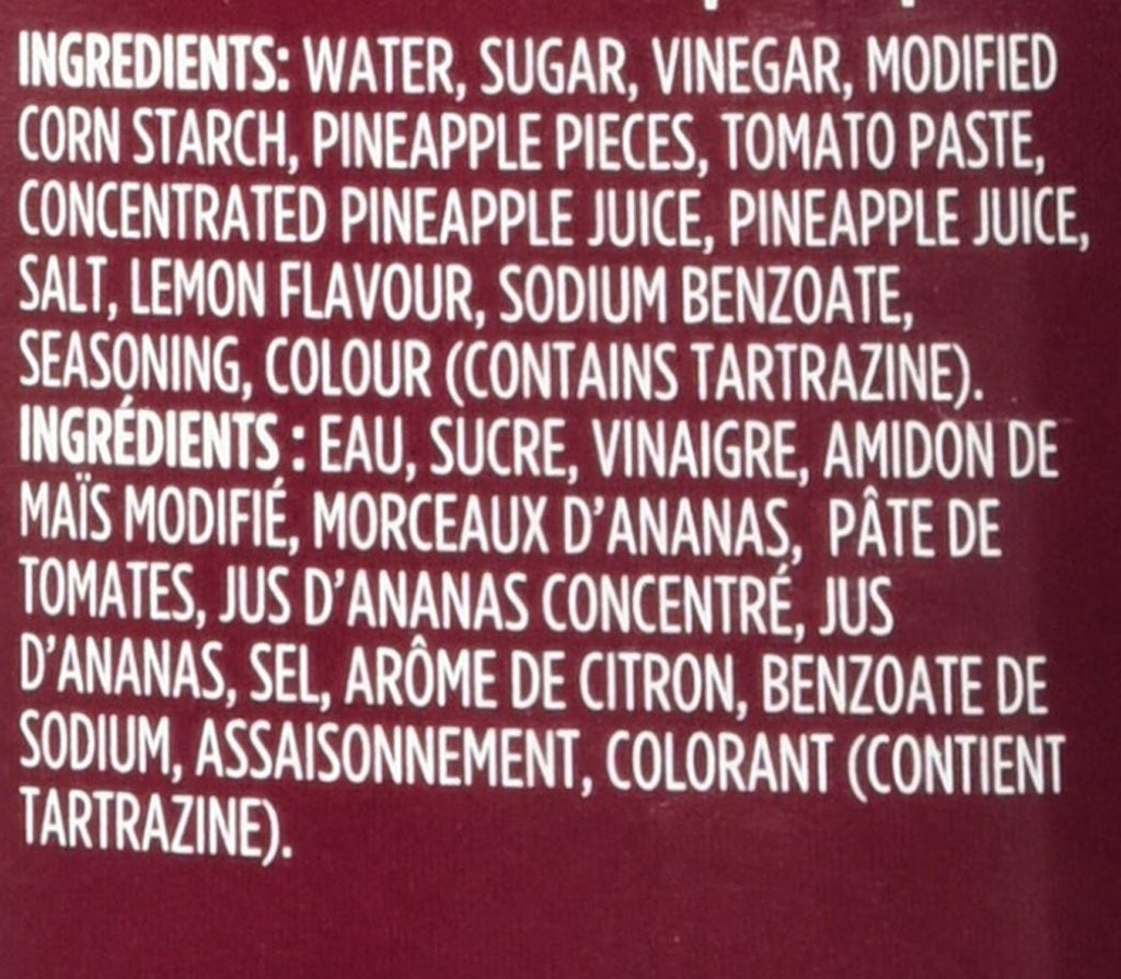 VH Pineapple Cooking Sauce (12 Count), 341ml/11.5oz., Jars, {Imported from Canada}