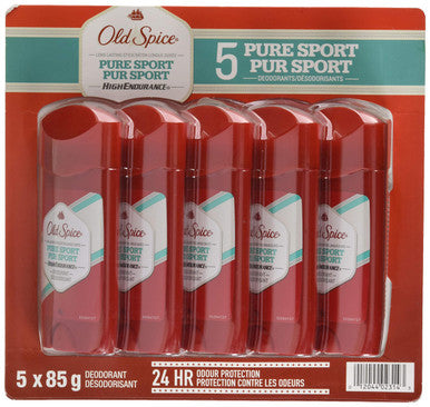 Old Spice High Endurance Deodorant, Pure Sport, 85g (5pk) {Imported from Canada}