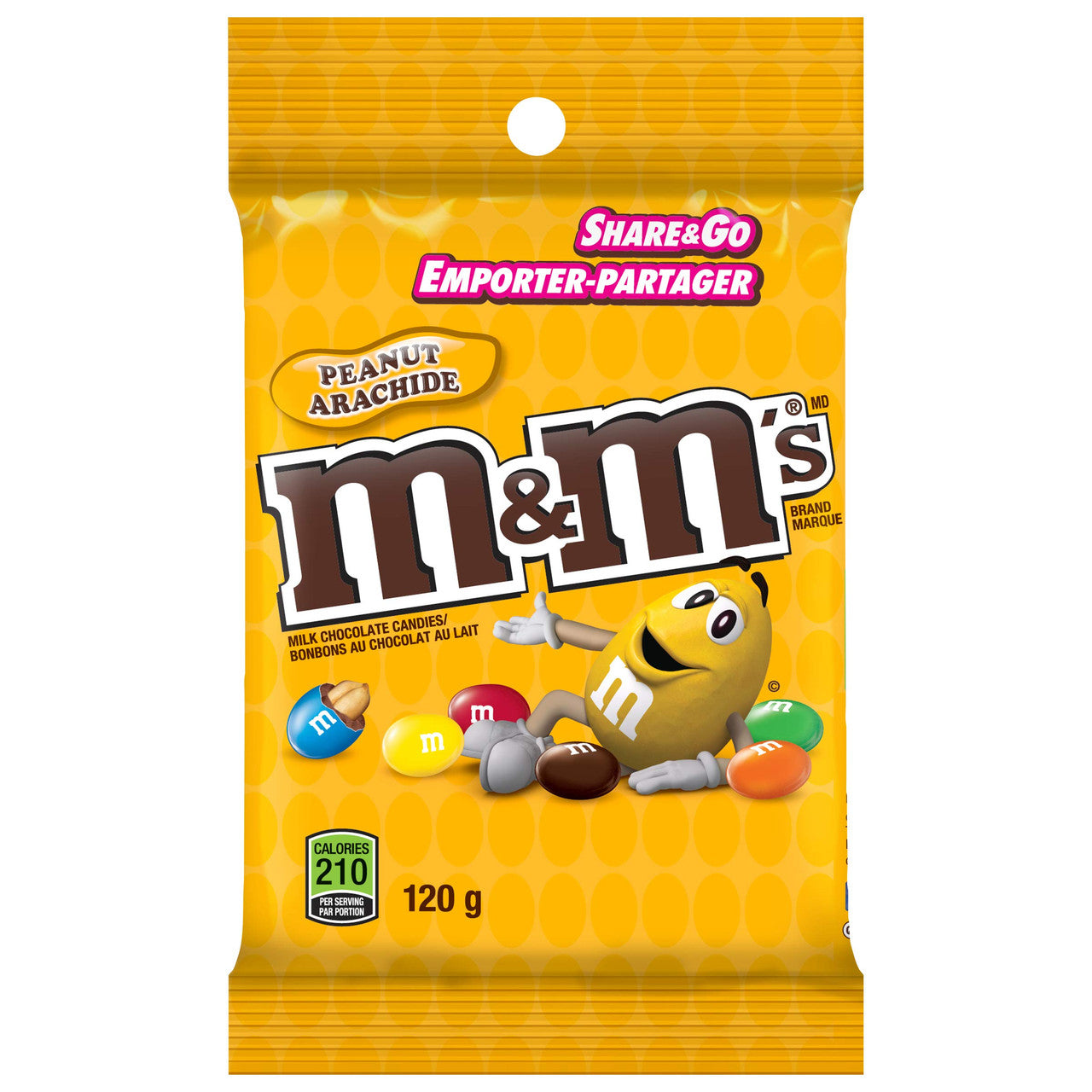 M&M's Peanut Candies, Celebration Size, Stand up Pouch, 1kg/35oz.(Imported  from Canada)
