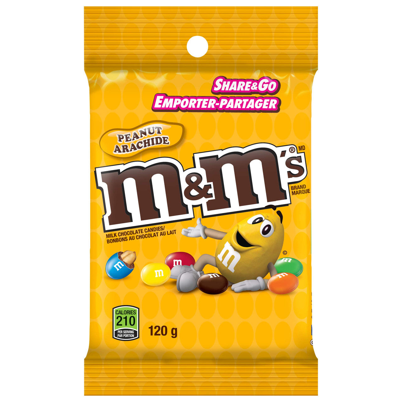 M&M's Peanut Candies, Peg Pack 120g/4.2 oz., 24-Count {Imported from Canada}