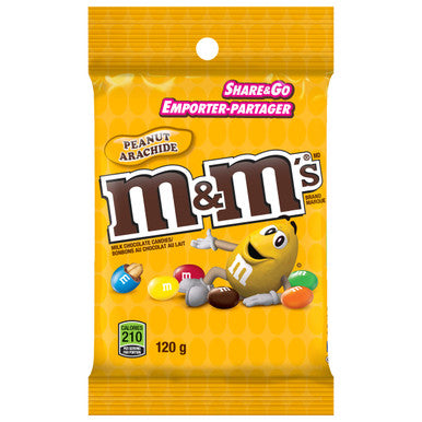 M&M's Peanut Candies, Peg Pack 120g/4.2 oz., 24-Count {Imported from Canada}
