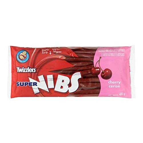 TWIZZLERS Licorice Cherry Super Nibs, Party Pack, 400g/14 oz., {Imported from Canada}