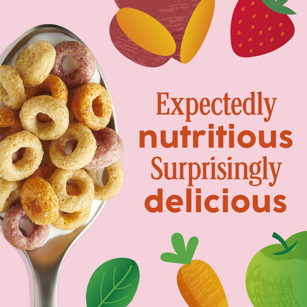 Cheerios Veggie Blends, Apple Strawberry Cereal, 300g/10.5 oz