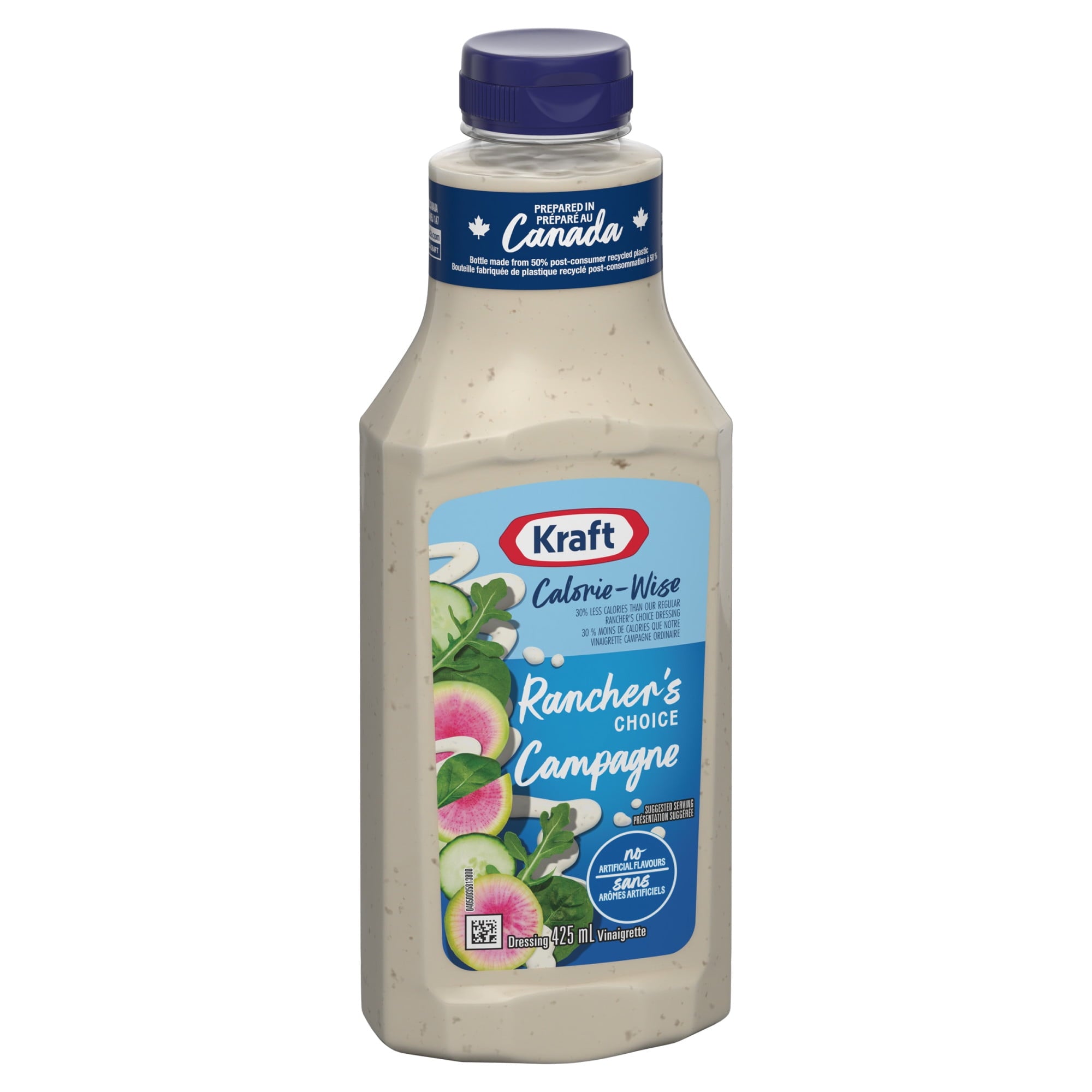 Kraft Calorie-Wise Rancher's Choice Dressing 425ml/14.4 oz., Bottle, front of bottle