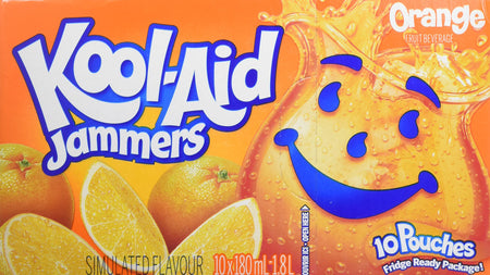 KOOL-AID Jammers Orange Juice, 10ct, 180ml, {Imported from Canada}