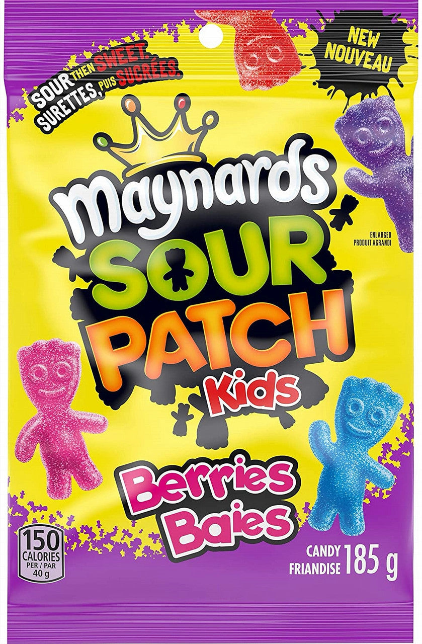 Maynards Sour Patch Kids, Berries, Candy, 185g/6.5 oz., (9pk) {Imported from Canada}