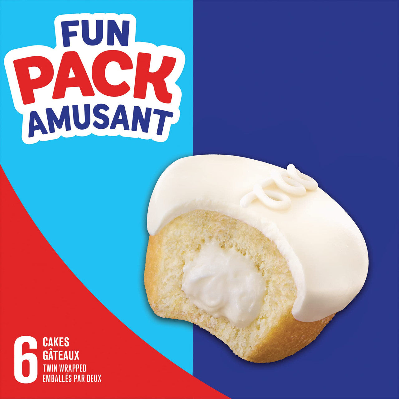 Hostess Vanilla Cupcakes with Frosting and Creamy Filling, Snack Cakes, Contains 6 Cupcakes (Twin Wrapped), 206g/7.3 oz, Box, {Imported from Canada}