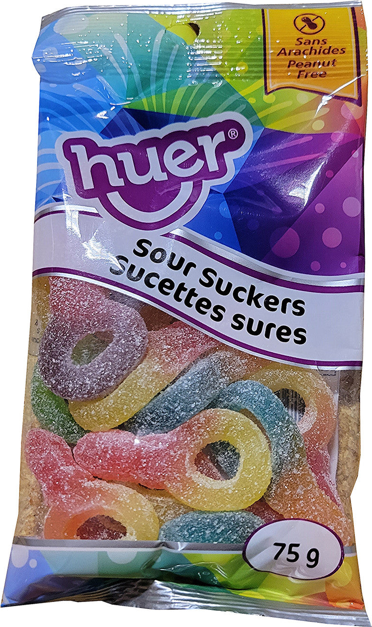 Huer Sour Suckers Gummy Candy, 75g/2.6 oz