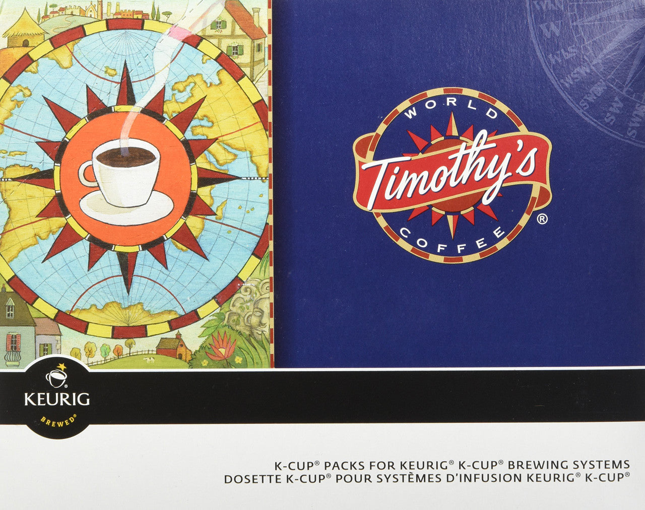 Timothy's World Coffee German Chocolate Cake K-cup for Keurig Brewers, 96ct