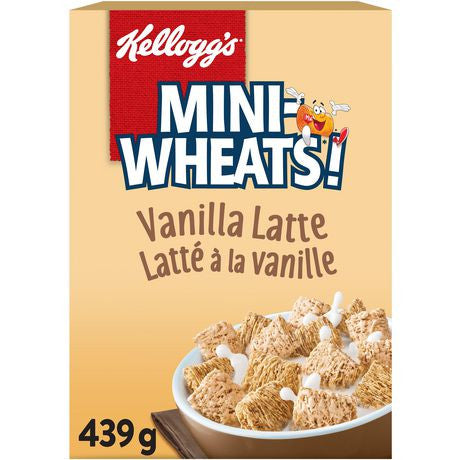 Kellogg's Mini-Wheats, Vanilla Latte Flavour, Cereal, 439g/15.5oz, {Imported from Canada}