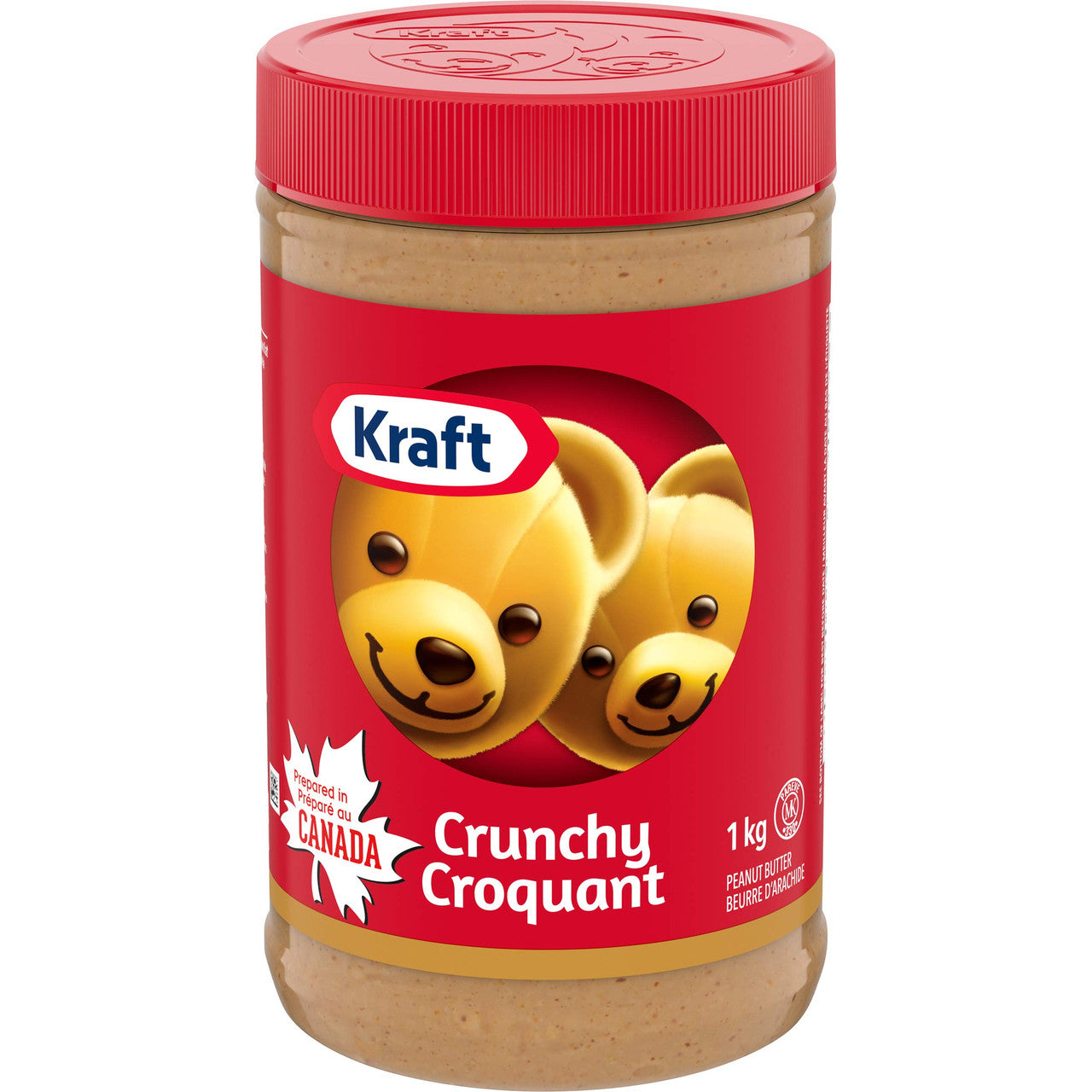 Kraft Peanut Butter, Crunchy, 1kg/35.3 oz., (Pack of 12) {Imported from Canada}