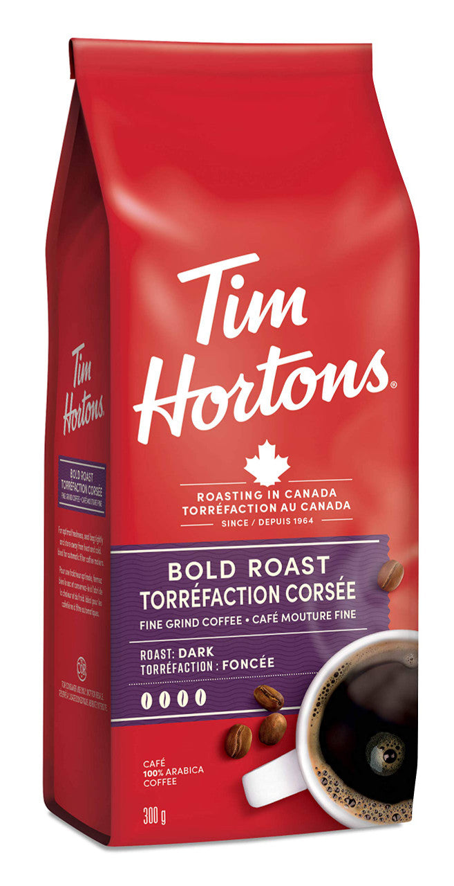 Tim Hortons, Bold Roast Coffee, 300g/10.6oz., {Imported from Canada}