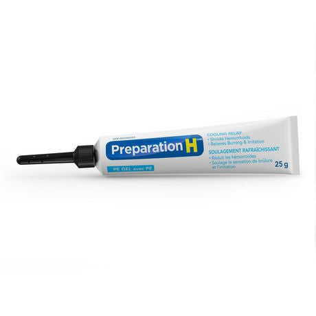 Preparation H PE Gel (25g/0.9oz.) with Phenylephrine & Witch Hazel, Cooling Hemorrhoid Relief, {Imported from Canada}