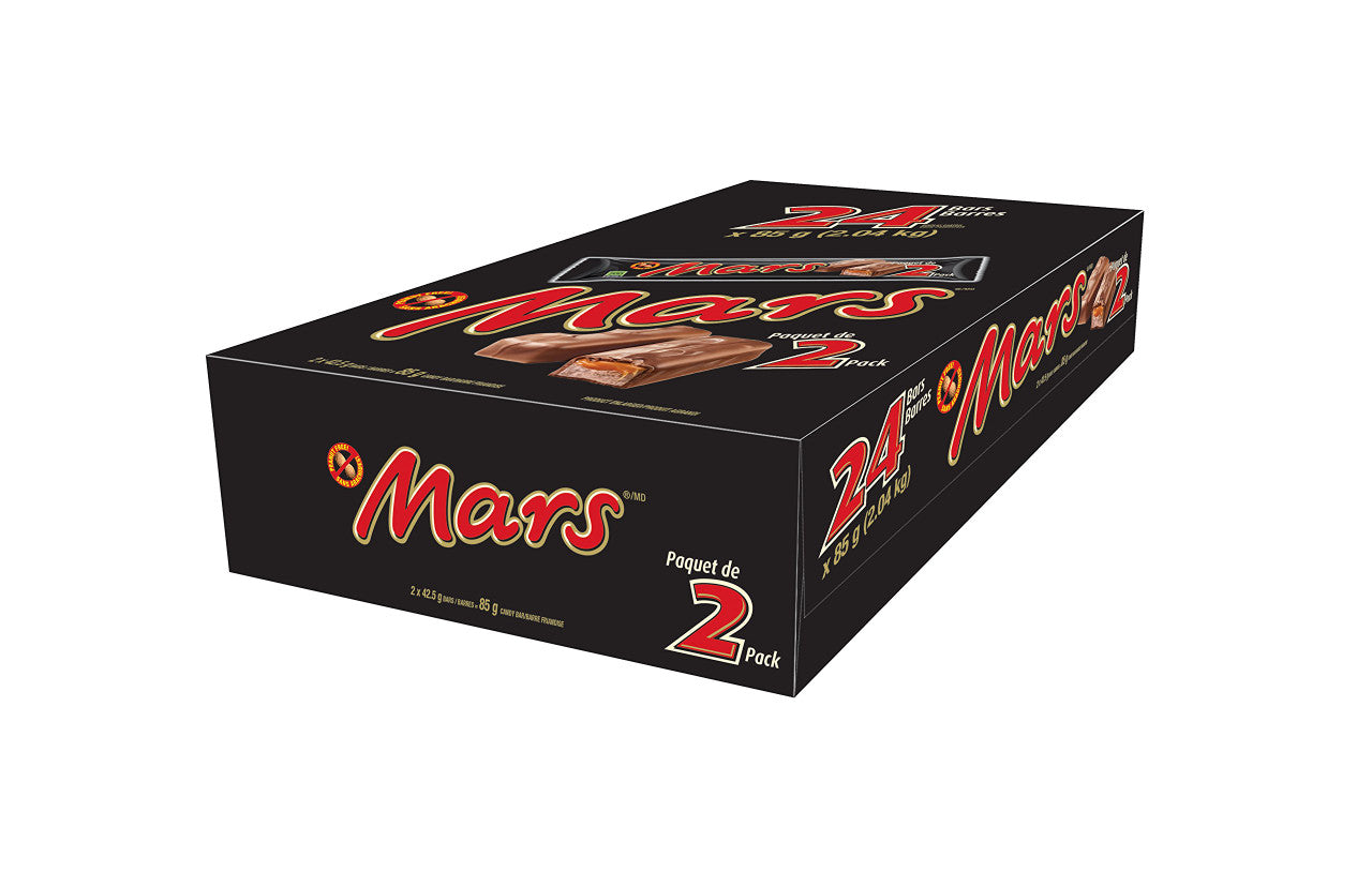 Mars 2-Piece King Size Chocolate Bars, (85g/3 oz.,) 24-Count {Imported from Canada}