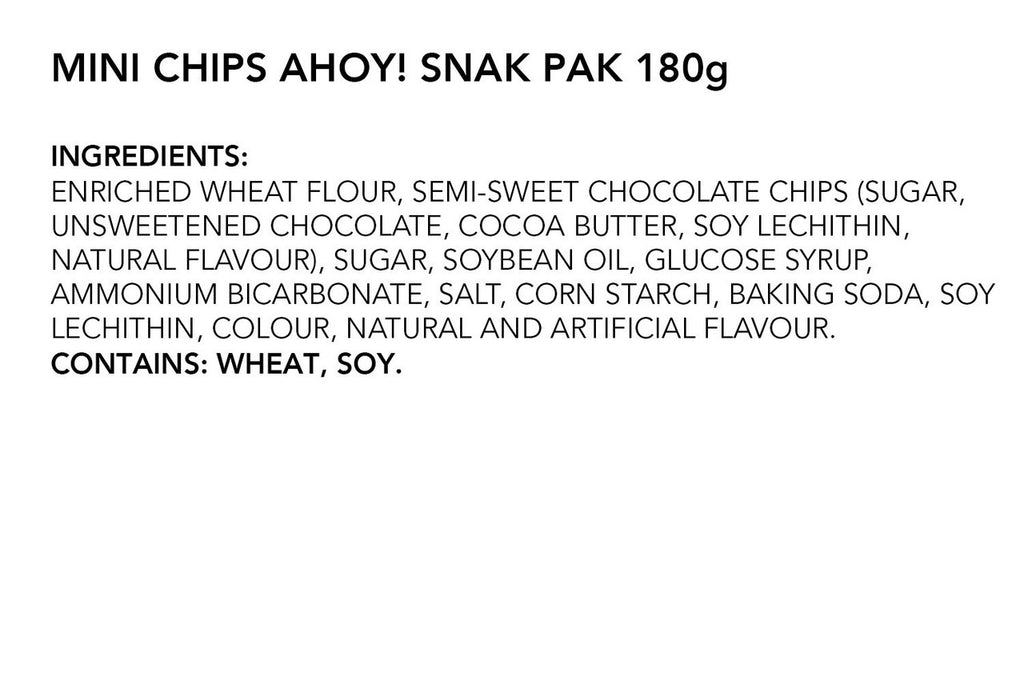 Chips Ahoy! Snak Paks Mini 180g/6.3oz. (4pk) {Imported from Canada}