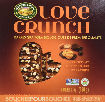 Nature's Path Organic Granola Bar - Love Crunch Chocolate Peanut Butter, 180g/6.3oz., {Imported from Canada}