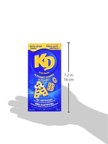 Kraft Dinner Macaroni & Cheese Shapes, Alphabet, 156g/5.5oz., {Imported from Canada}