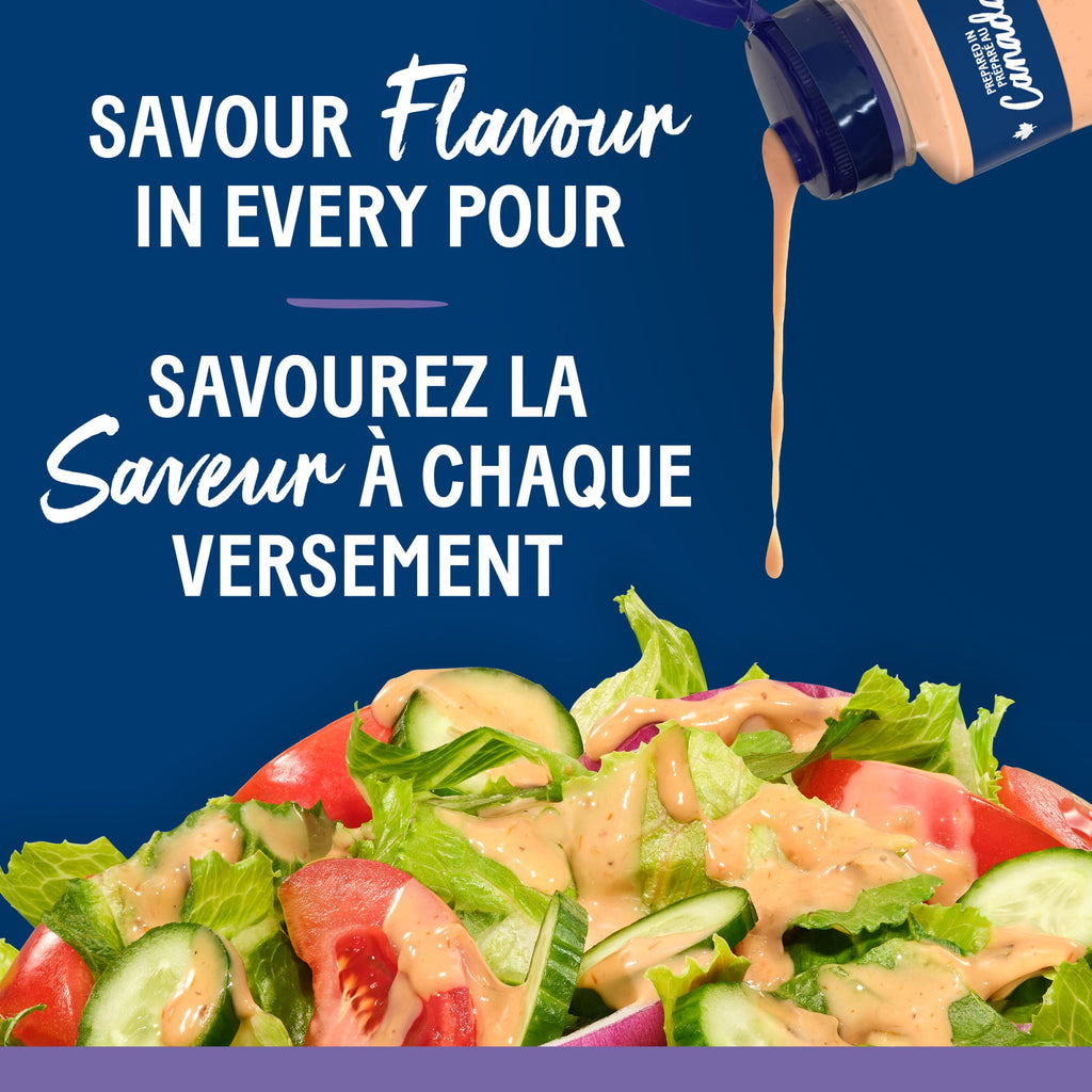 Kraft Thousand Island Dressing, savor flavor in every pour label