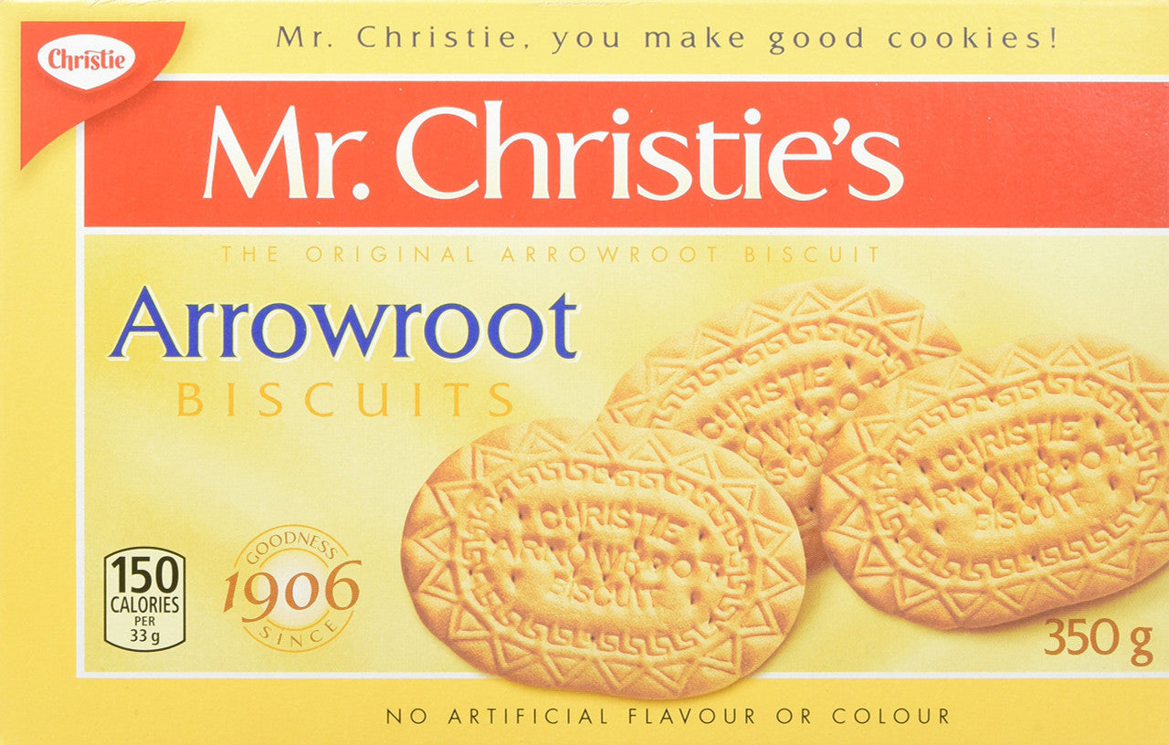 Mr Christie's The Original Arrowroot Biscuits Cookie 350g/12.3oz, 12 Pack, {Imported from Canada}