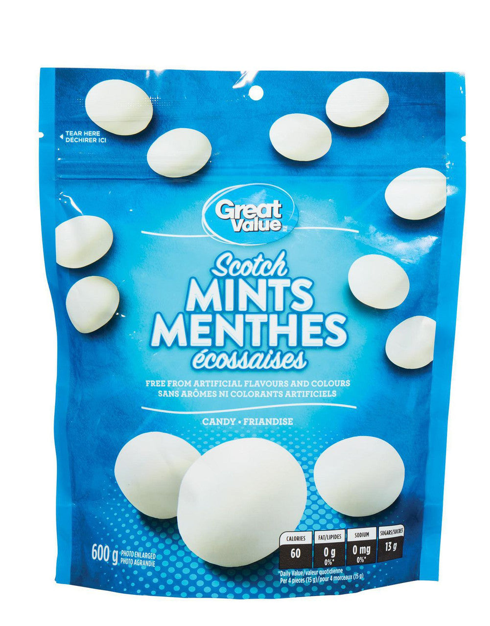 Great Value Scotch Mints, 600 gram/21.2 ounce., Bag Candy, {Imported
