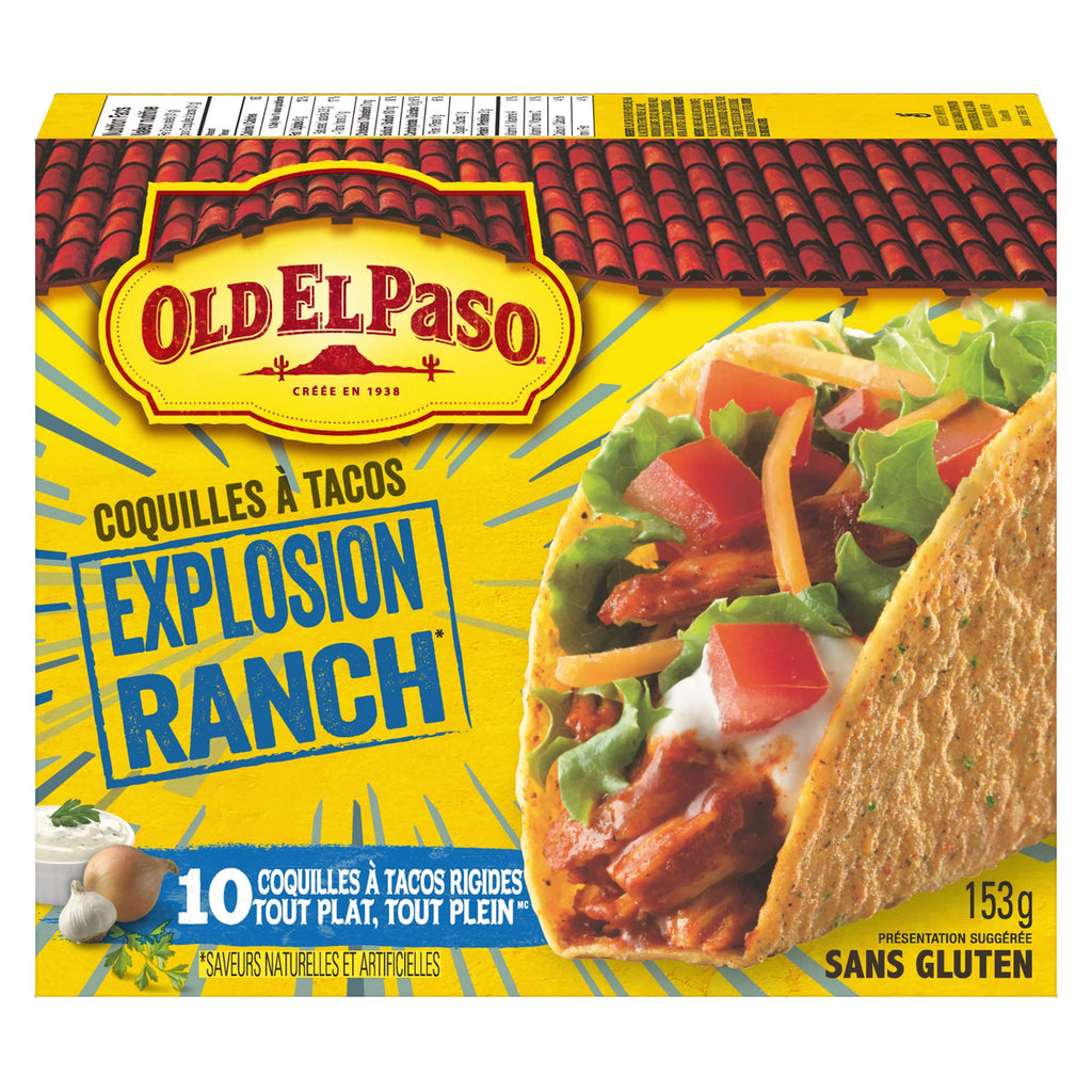 Old El Paso, Ranch Blasted, Stand n' Stuff Taco Shells, 153g/5.4oz., {Imported from Canada}