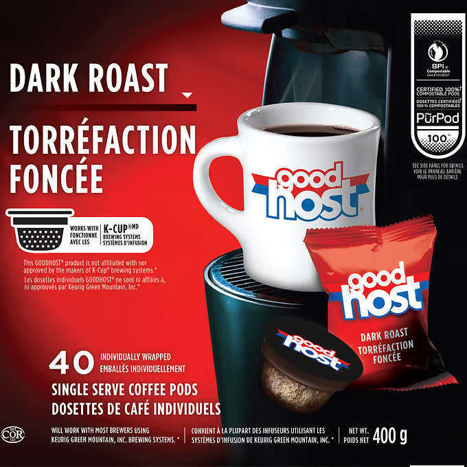Good Host Dark Roast Coffee  160  K-cups  {Imported from Canada}