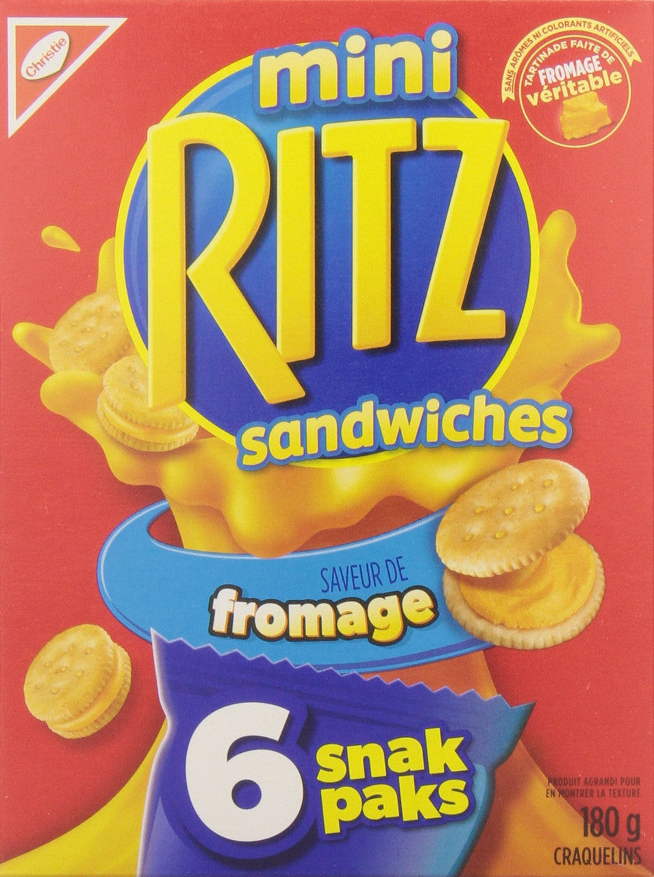 Ritz Snak Paks Bits Cheese 180g/6.3 oz.,  (4pk) {Imported from Canada}