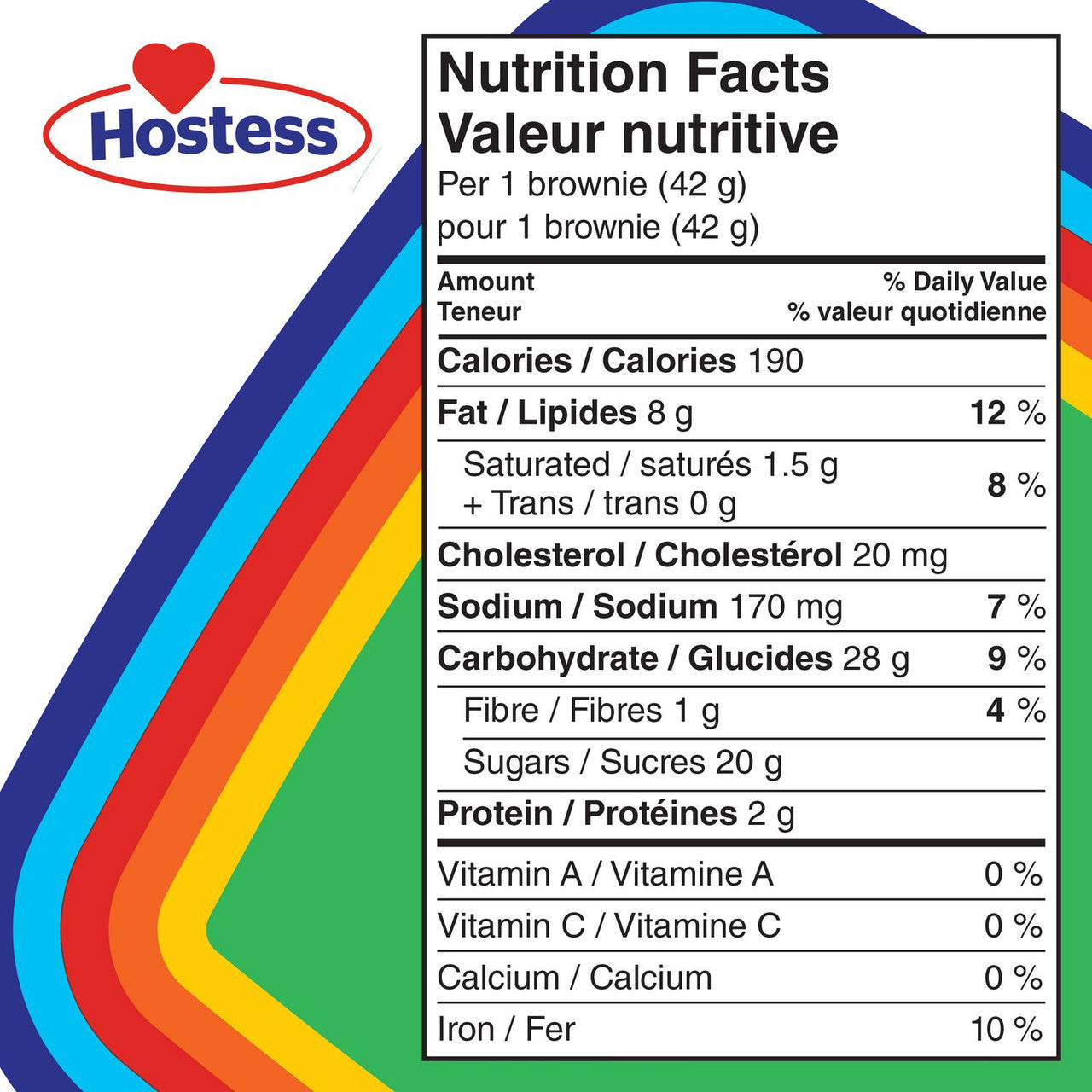 Hostess Rainbow Chip Brownies 252g/8.9 oz. {Imported from Canada}